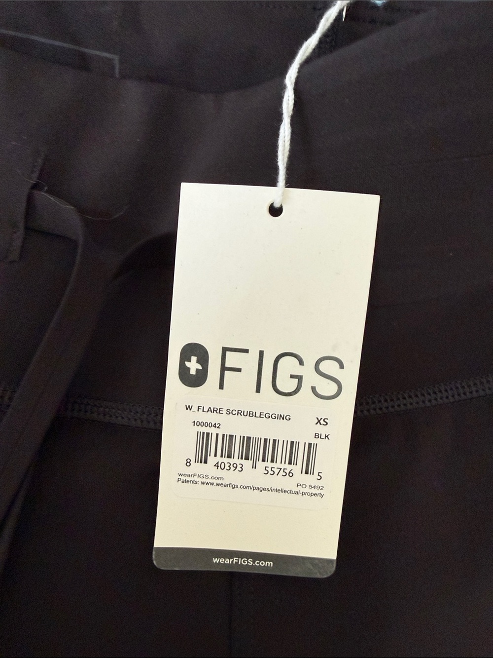 Figs Black Cargo Flare Scrublegging Pants XS NWT - Picture 7 of 9